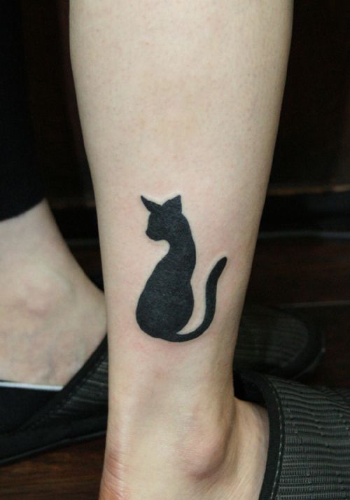  cat tattoo black
