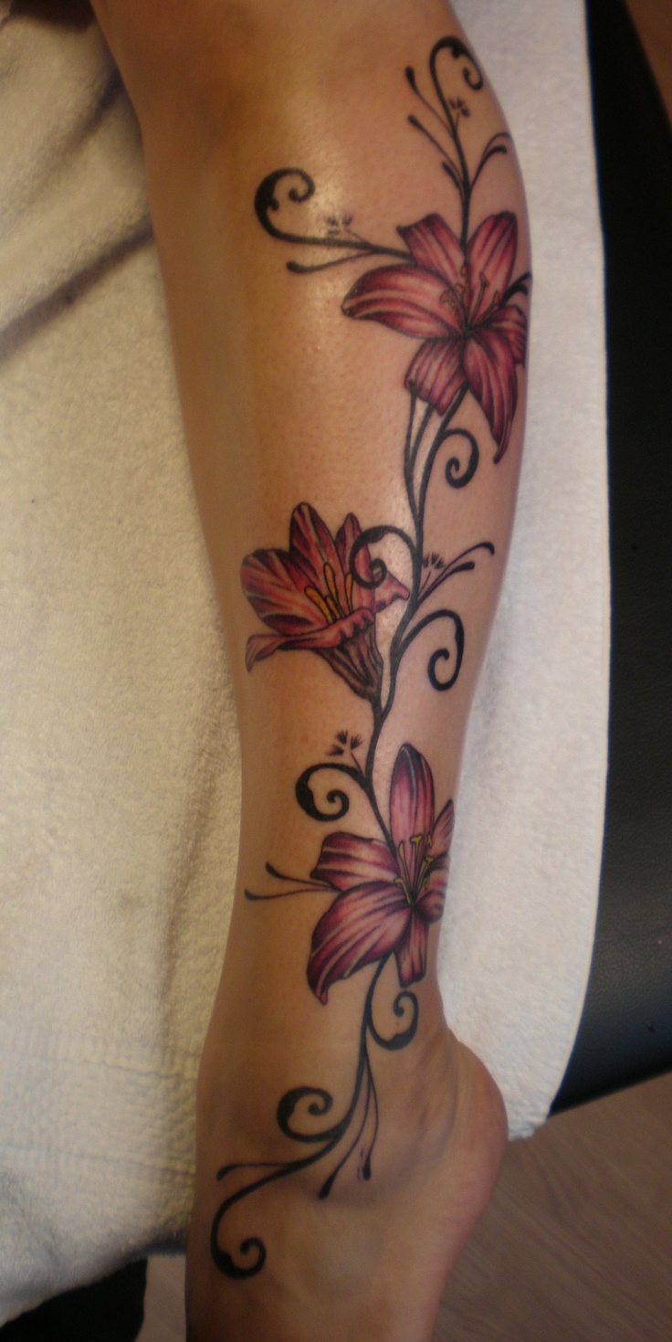feminine leg tattoos