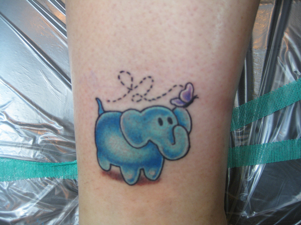  cartoon elephant tattoo