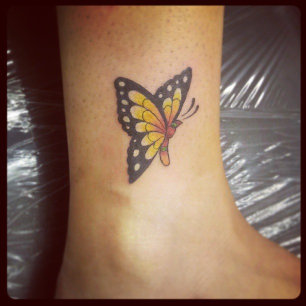  yellow butterfly tattoos