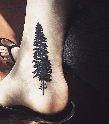 tree tattoos ankle
