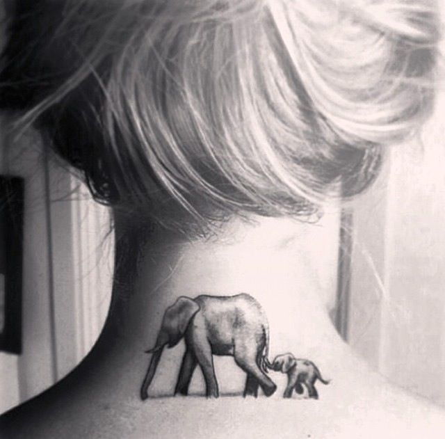  two elephant tattoo