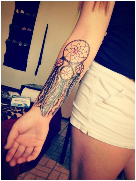  dream catcher tattoo on arm