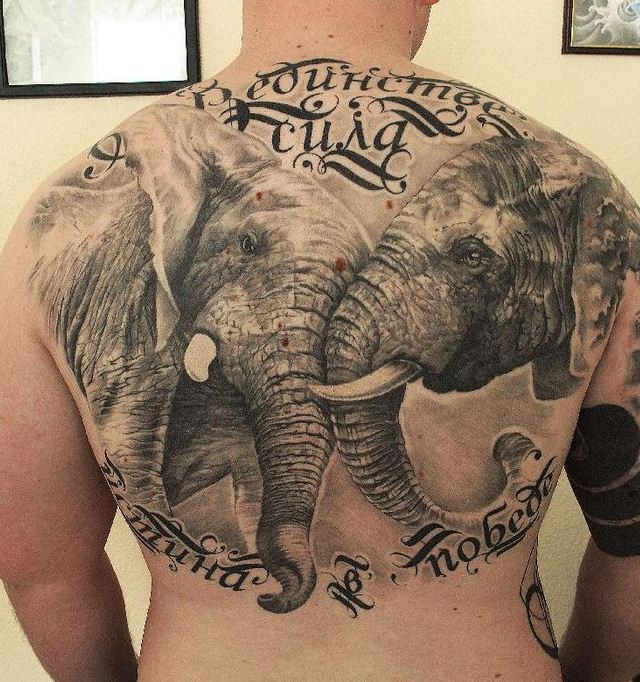  elephant back tattoos