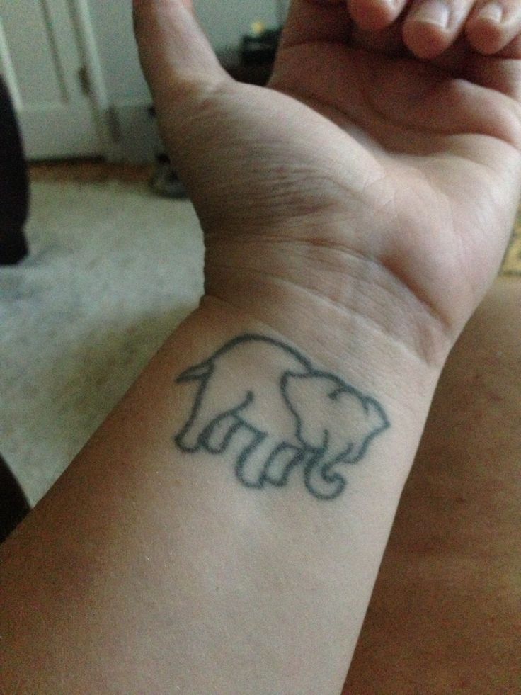  elephant wrist tattoos