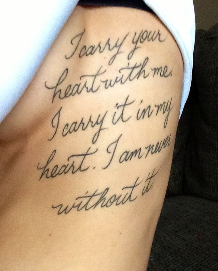 i carry your heart tattoos