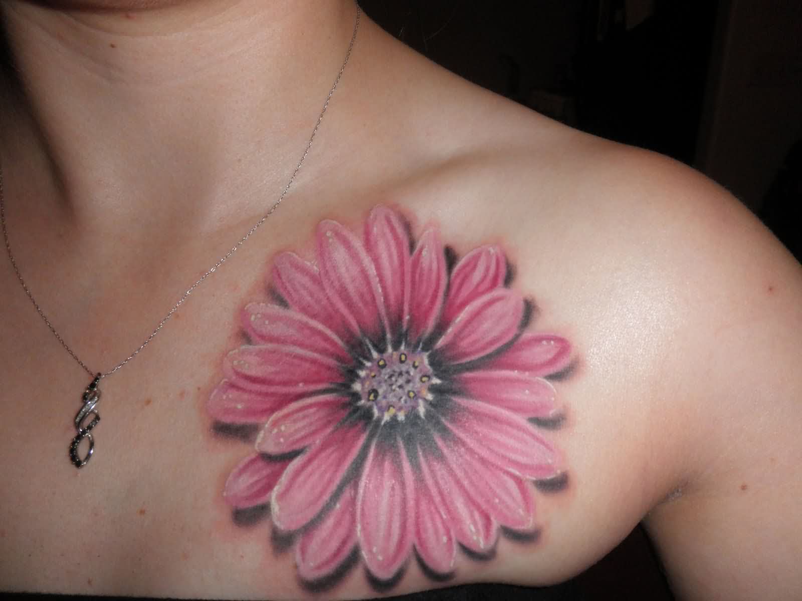 pink sunflower tattoo