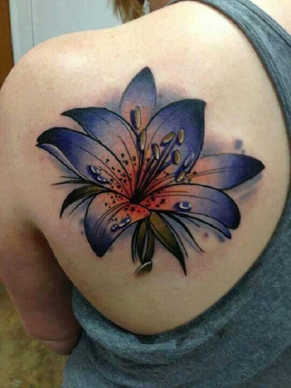  watercolor tattoos lily