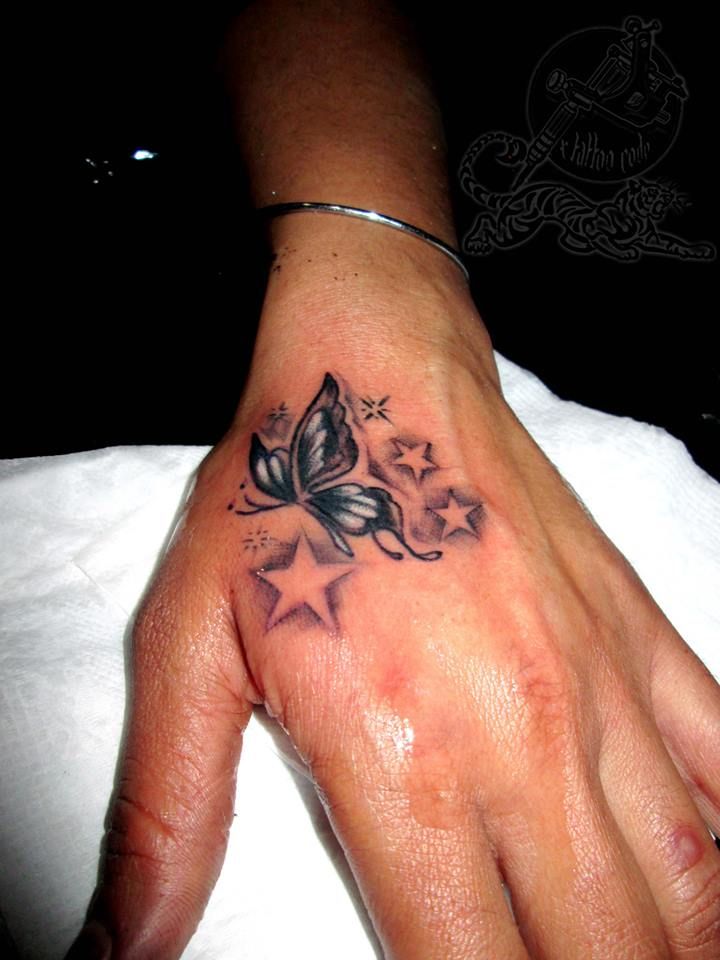  butterfly hand tattoos