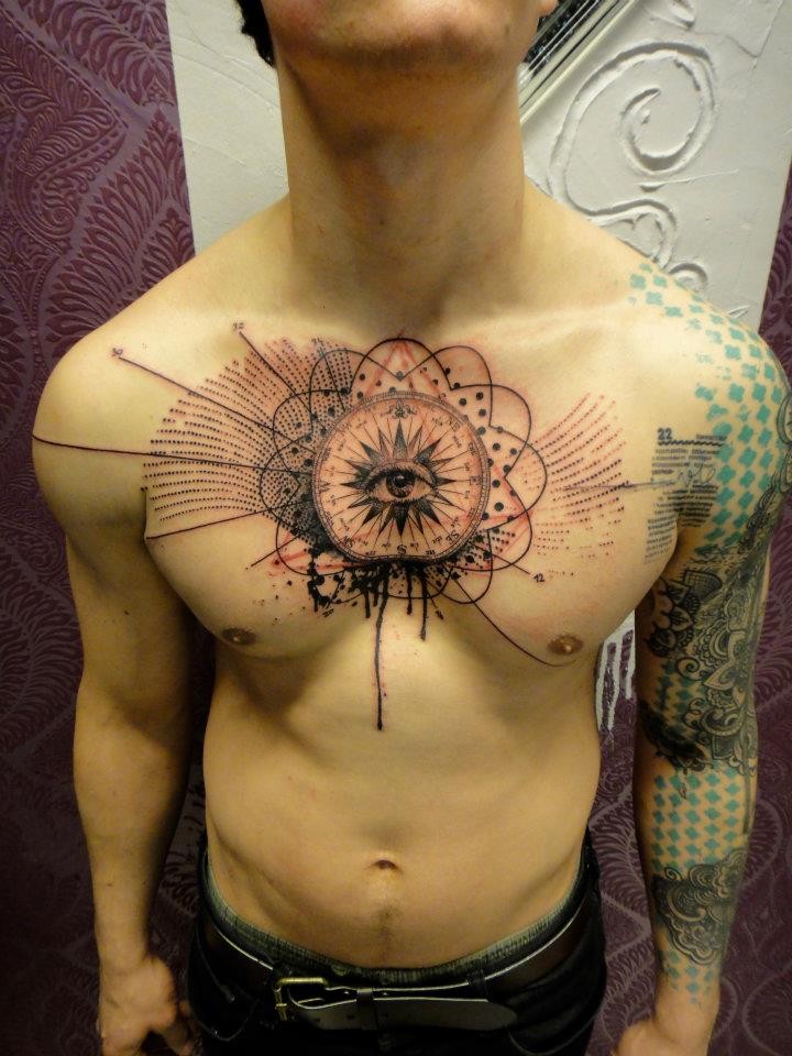  center chest tattoos