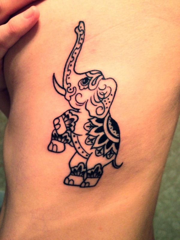  elephant tattoo tribal