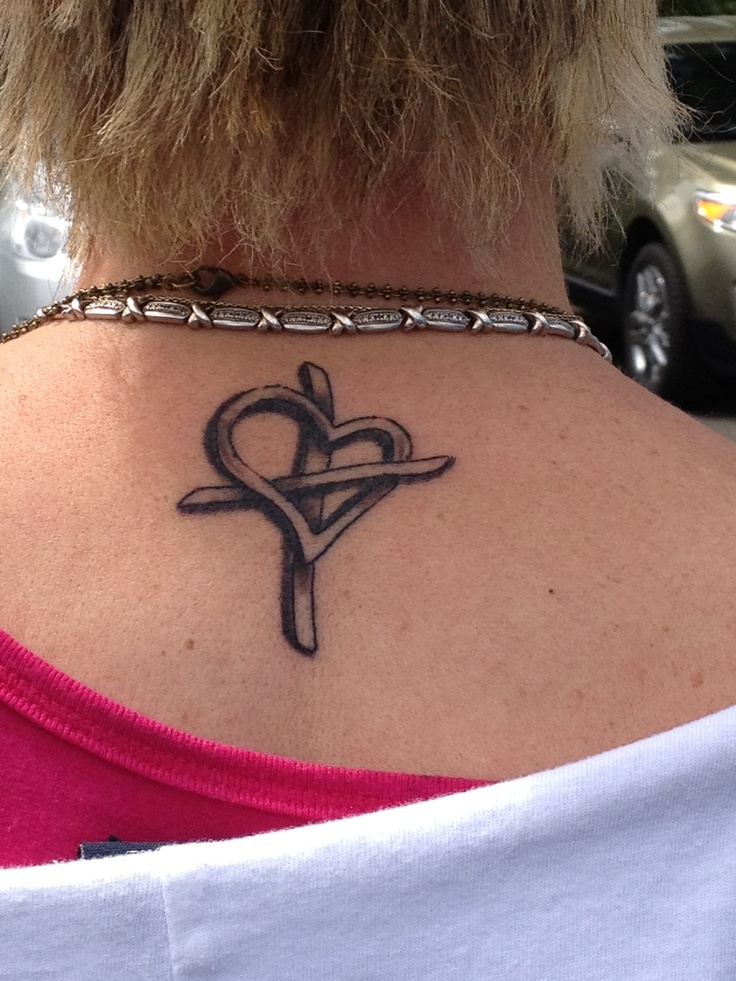  heart cross tattoos