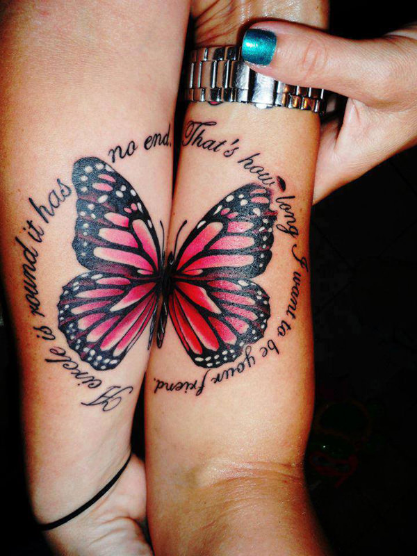 butterfly mother daughter tattoos