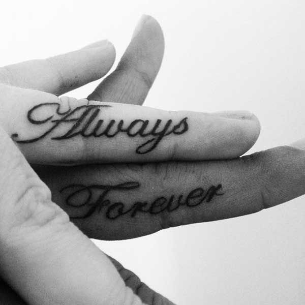 finger tattoos for couples
