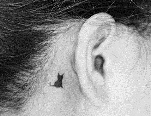  small tattoos behind the ear