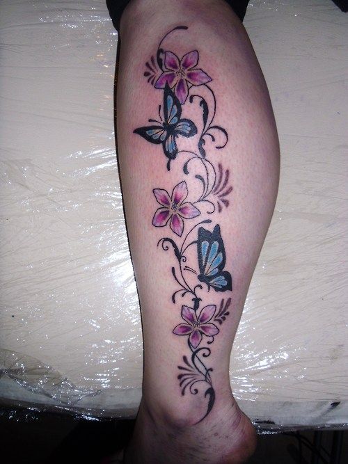  butterfly leg tattoos