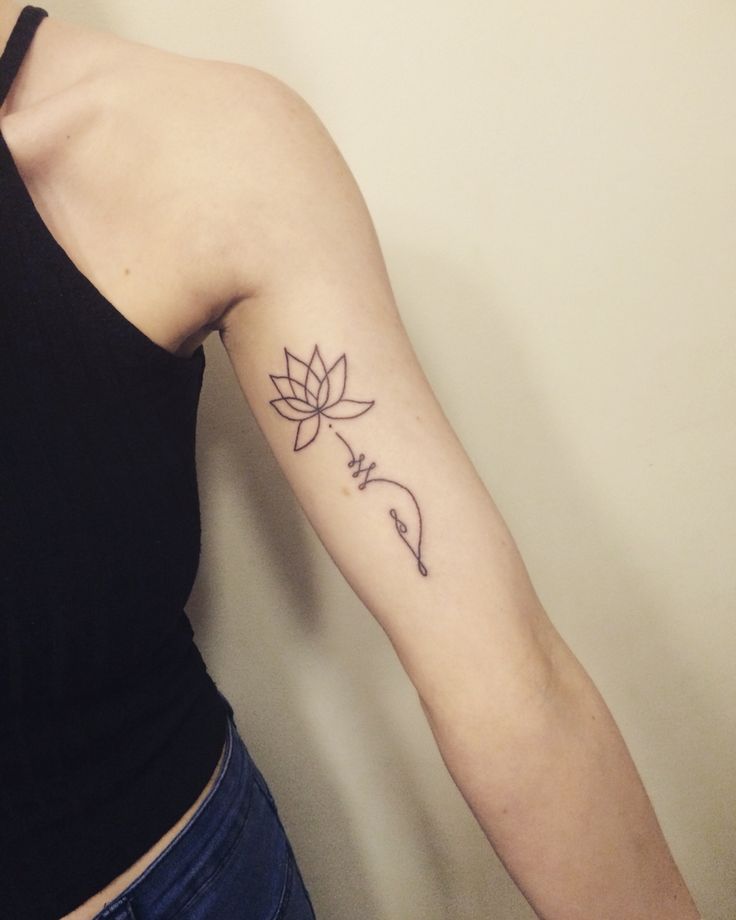  lotus flower tattoo unalome