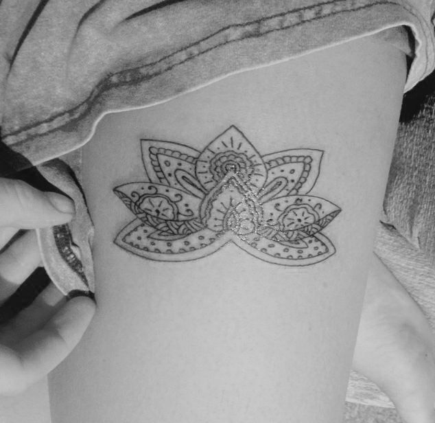  mandala tattoo lotus
