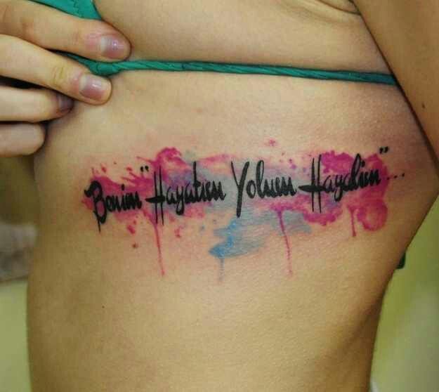  watercolor tattoos words