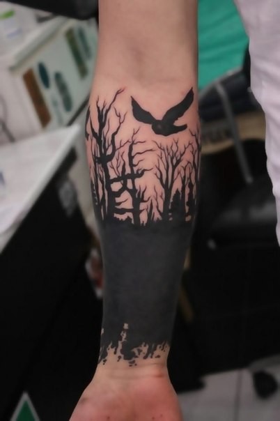  forearm tattoos black