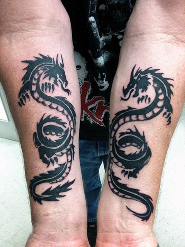  dragon tattoo forearm