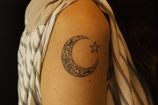  half moon tattoo