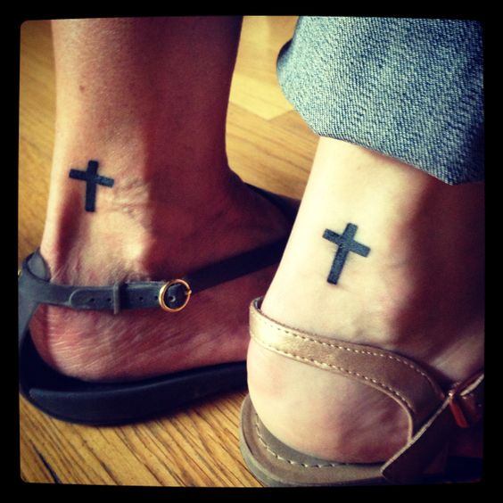  mother daughter cross tattoos
