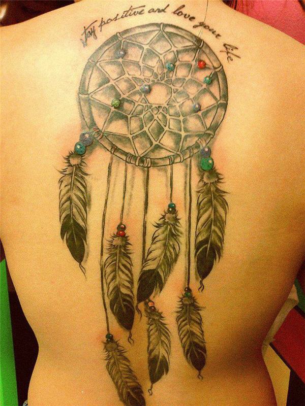  dream catcher tattoo with quote