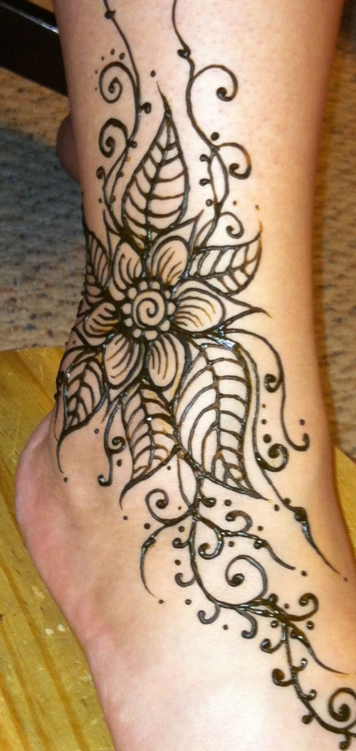  henna tattoo ankle