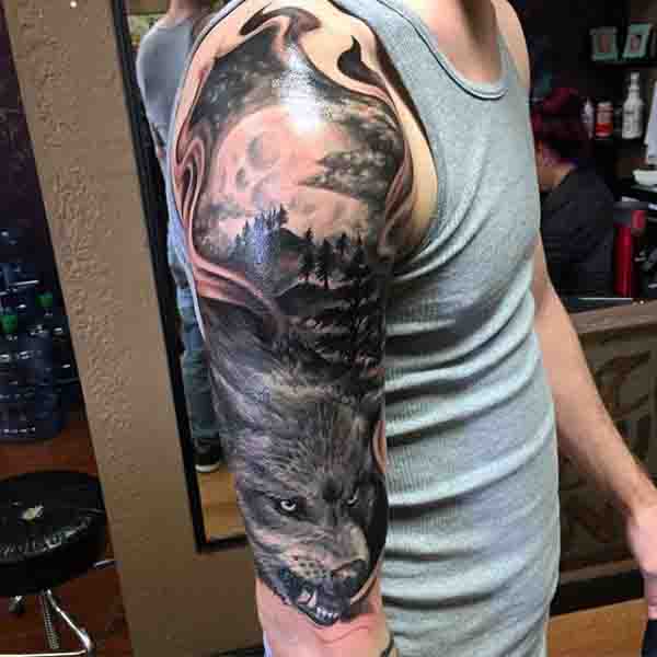  moon tattoo sleeve