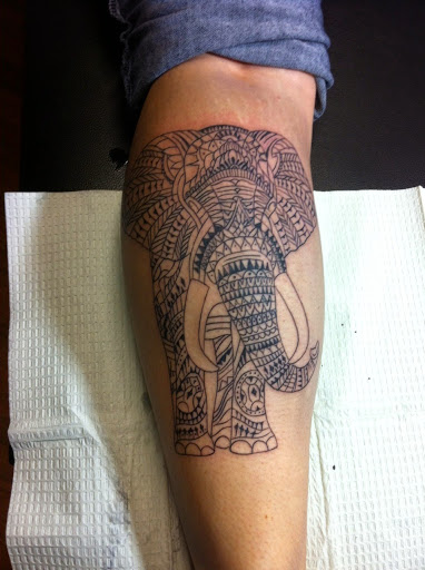  african elephant tattoo