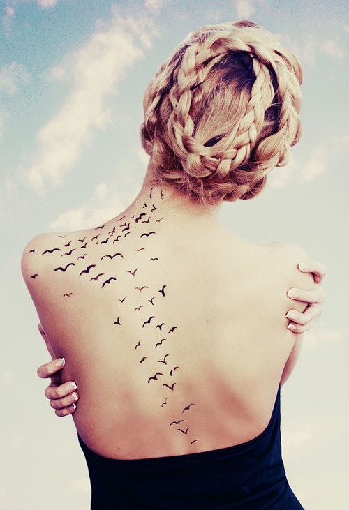 bird tattoos back