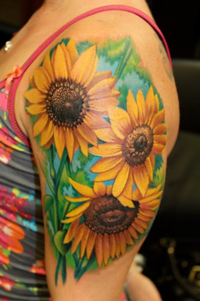 sunflower tattoo arm