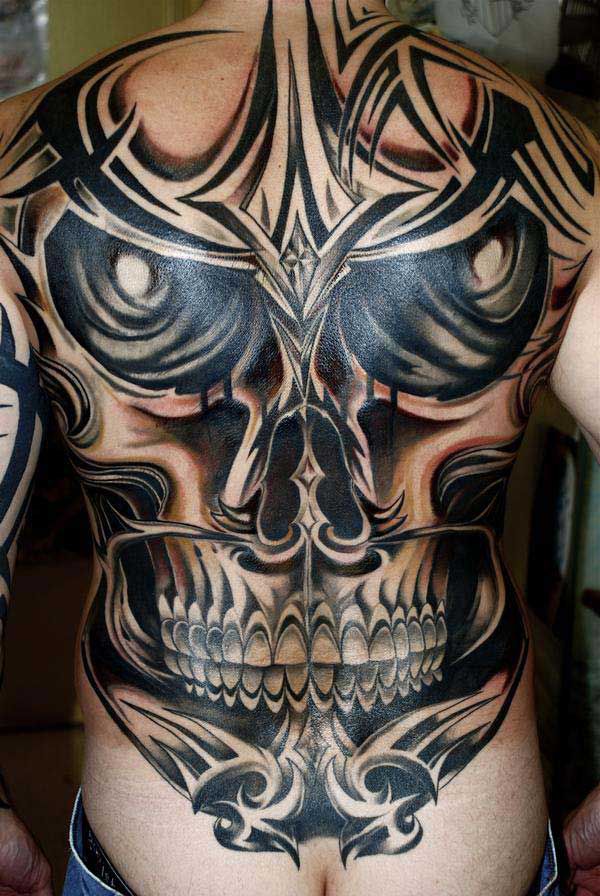 tribal tattoos skull