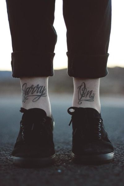 ankle tattoos with quote