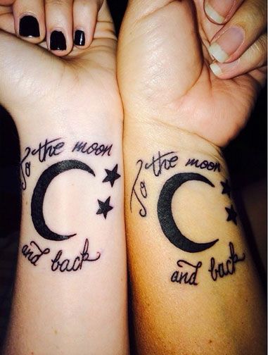  moon mother daughter tattoos