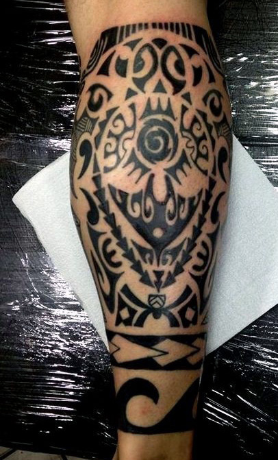  tribal leg tattoos