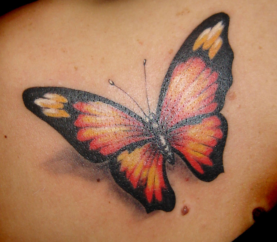 unique butterfly tattoos