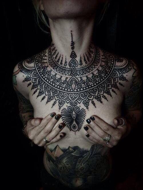  henna tattoo chest