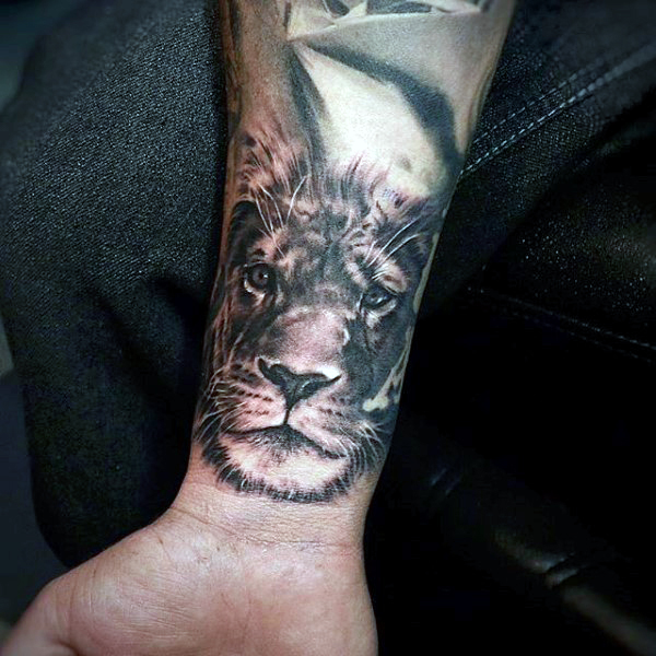  lion tattoo wrist