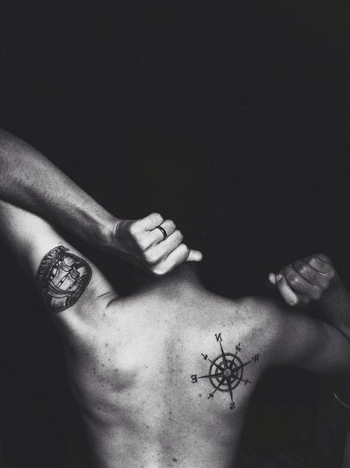  compass tattoo placement