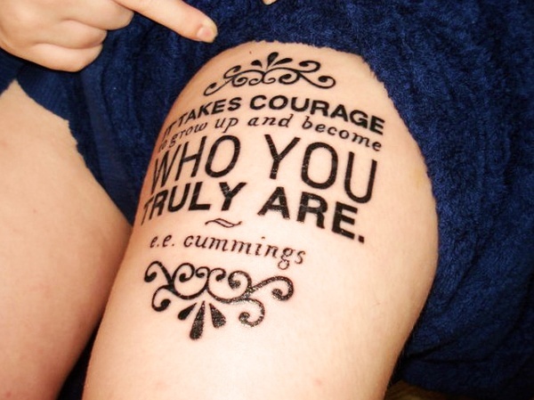  quote leg tattoos