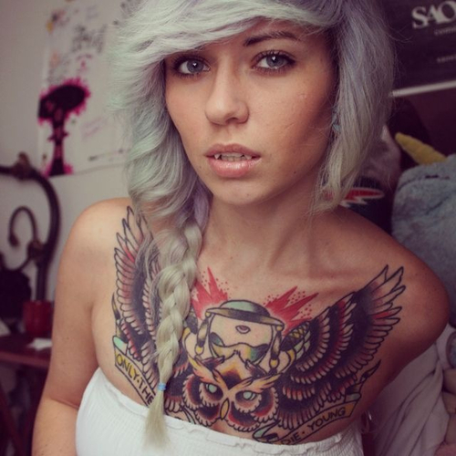 chest cute tattoos
