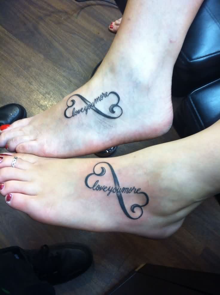  feet mother daughter tattoos