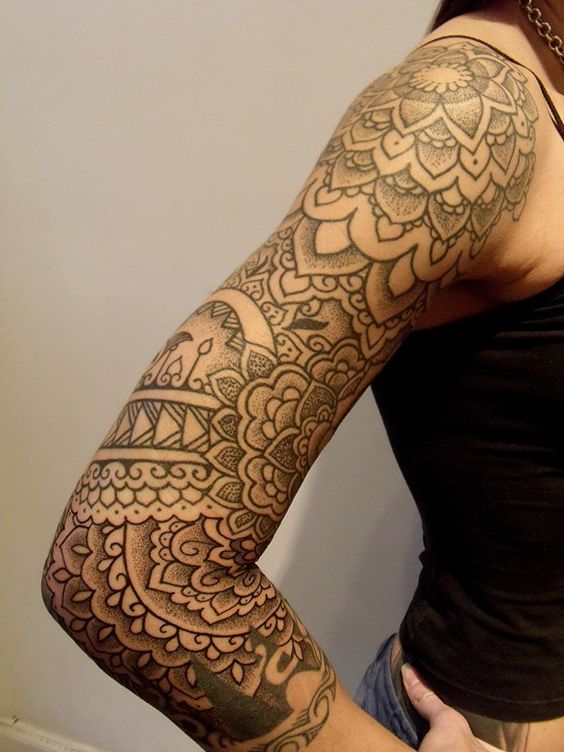 henna sleeve tattoos
