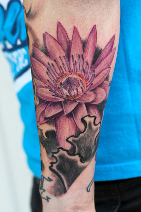 lotus forearm tattoos