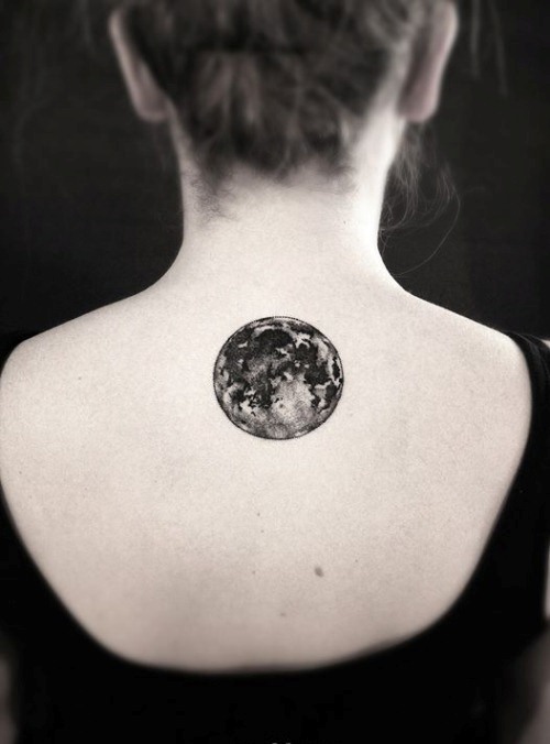 moon tattoo back