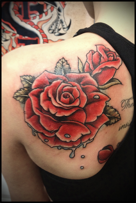 rose tattoo color