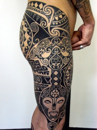  tribal thigh tattoos