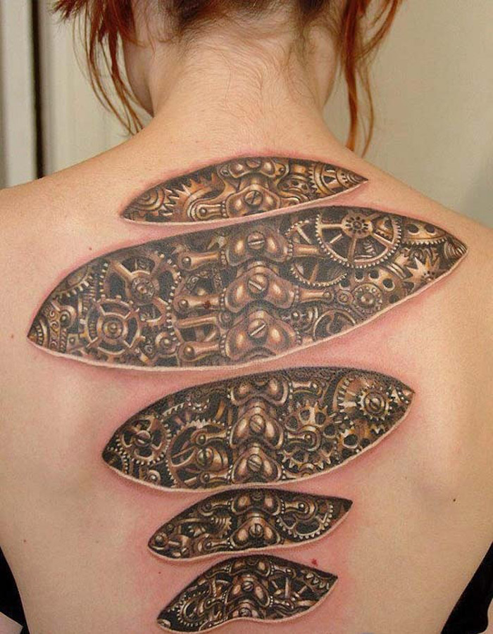 unique back tattoos